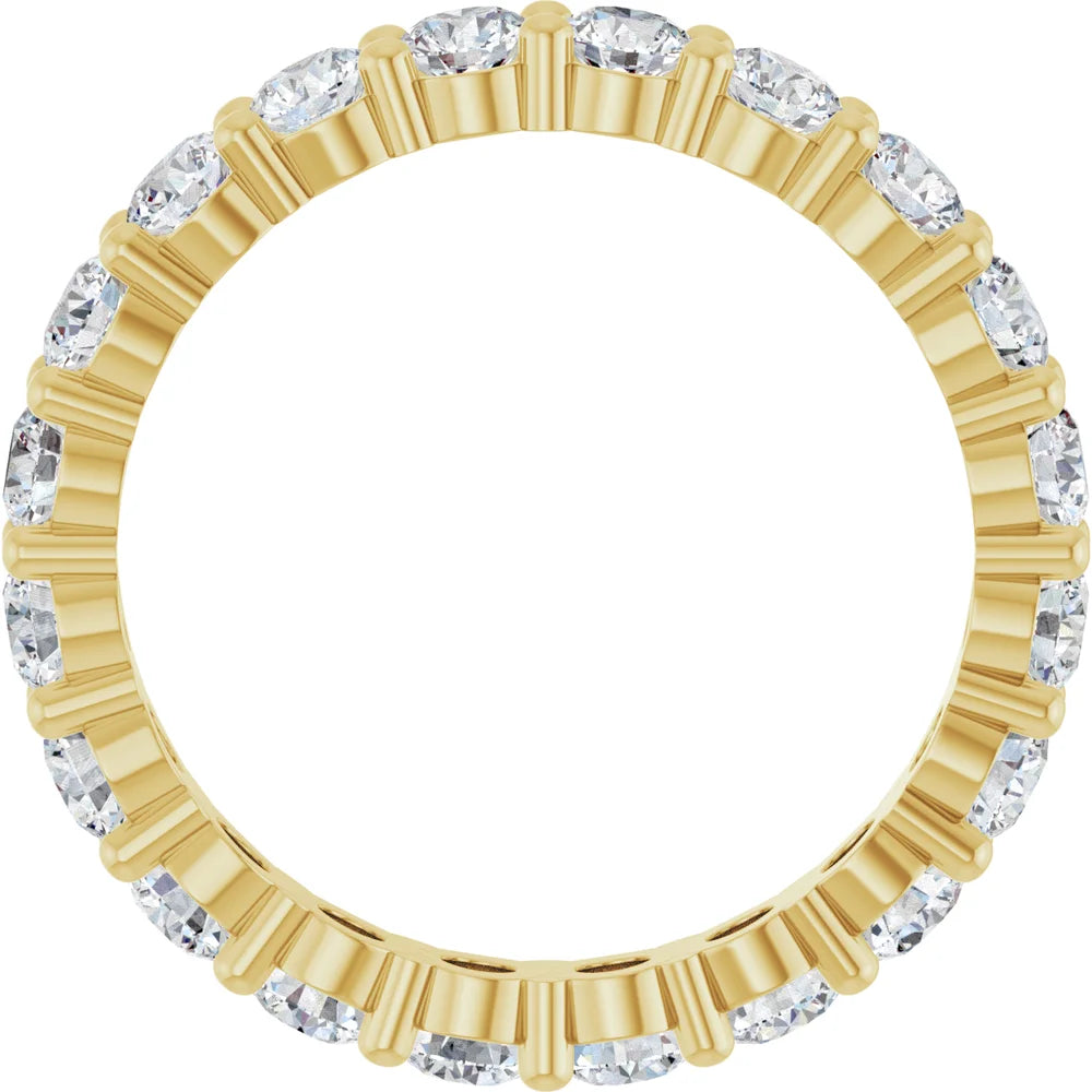 14K Gold Round 2ct Eternity Band