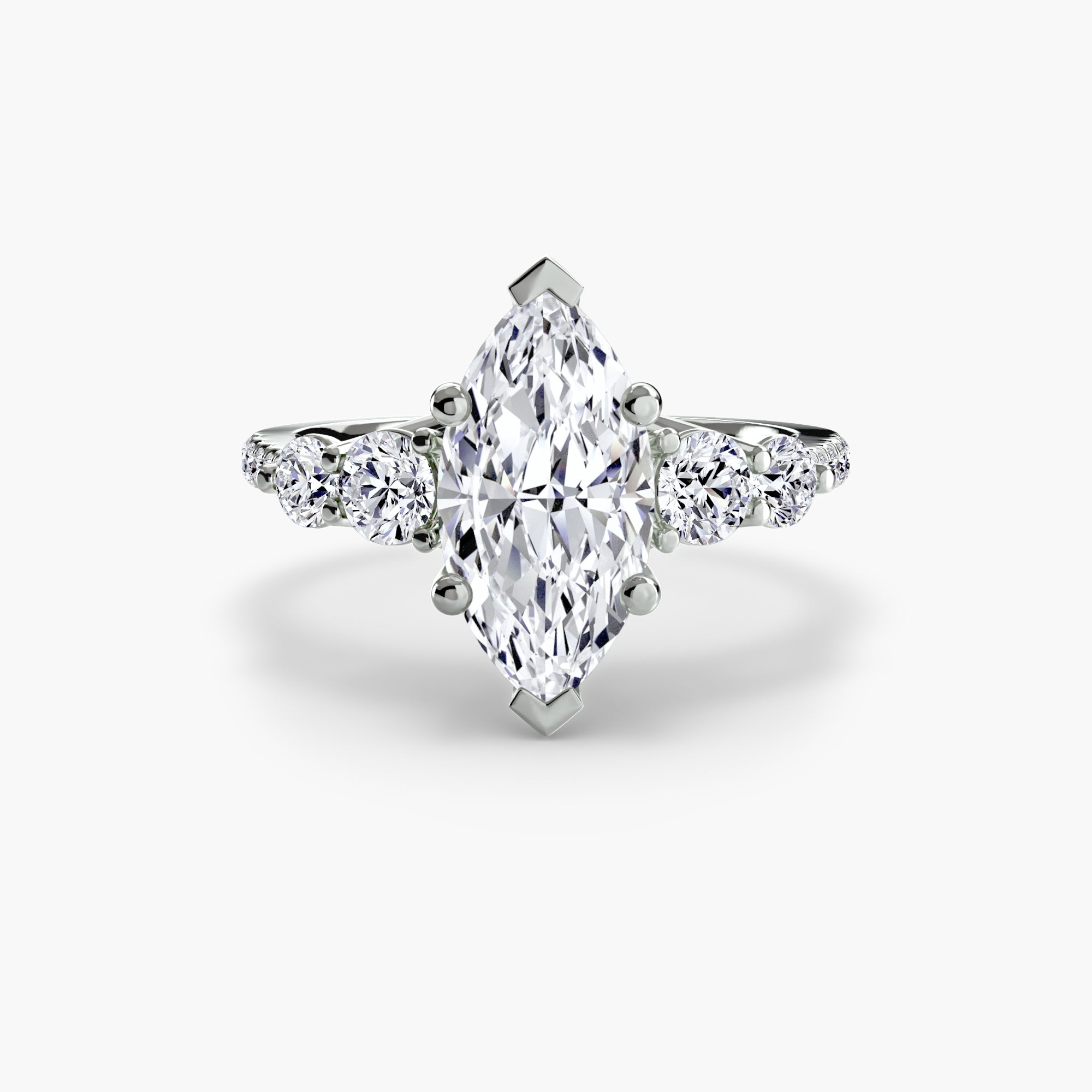 Five Stone Ring with Pavé Band - VTC Watches