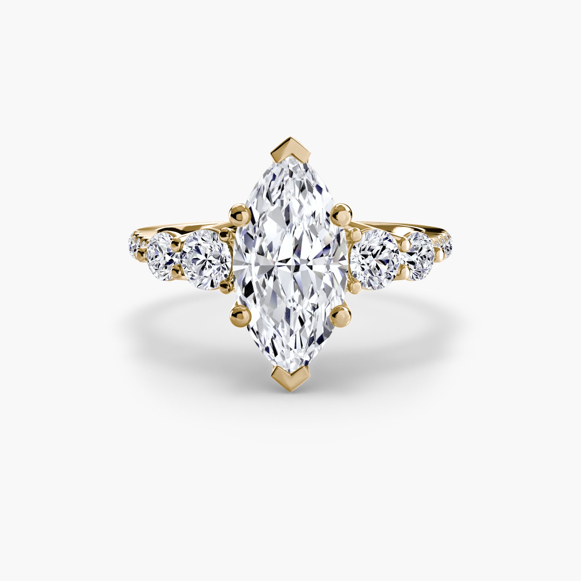 Five Stone Ring with Pavé Band - VTC Watches