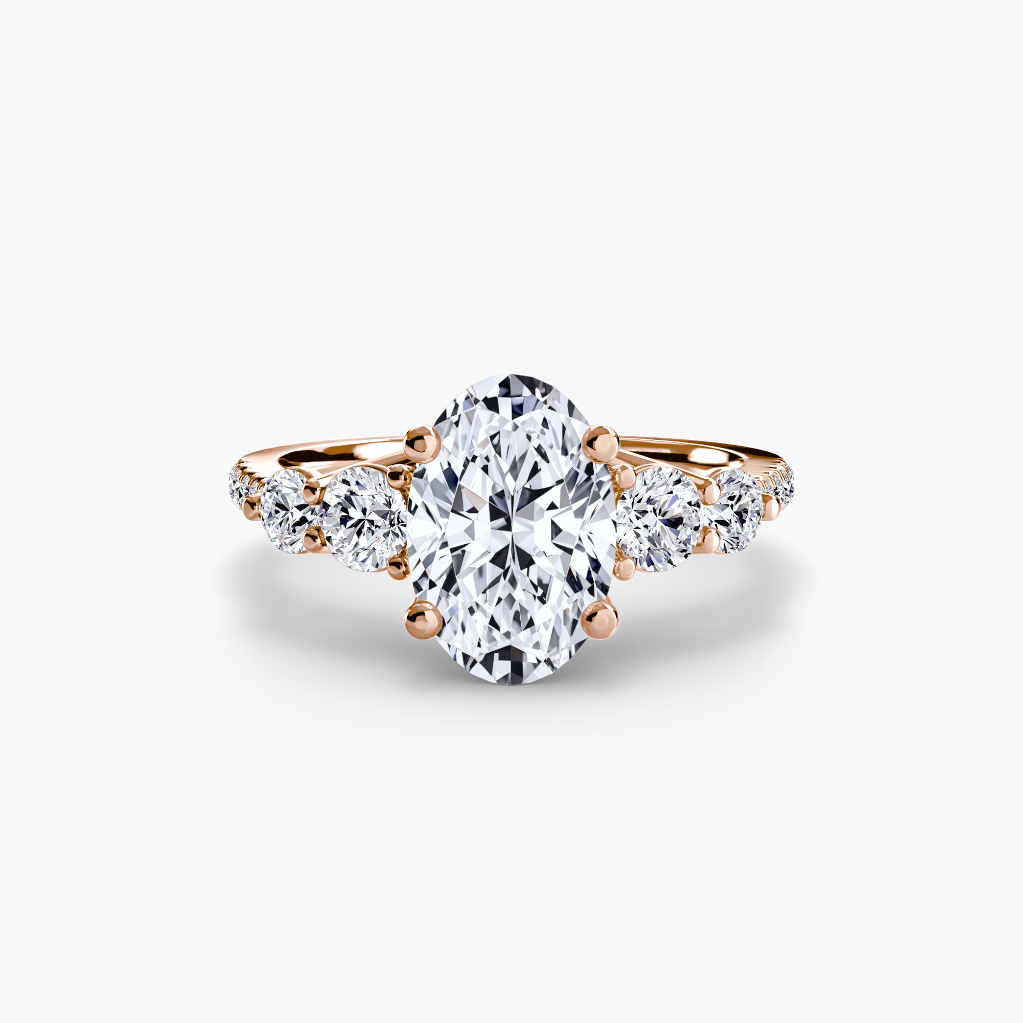 Five Stone Ring with Pavé Band - VTC Watches