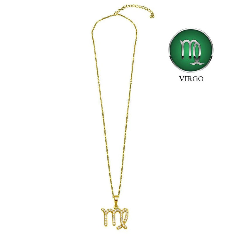 Gold Vermeil Virgo CZ Necklace