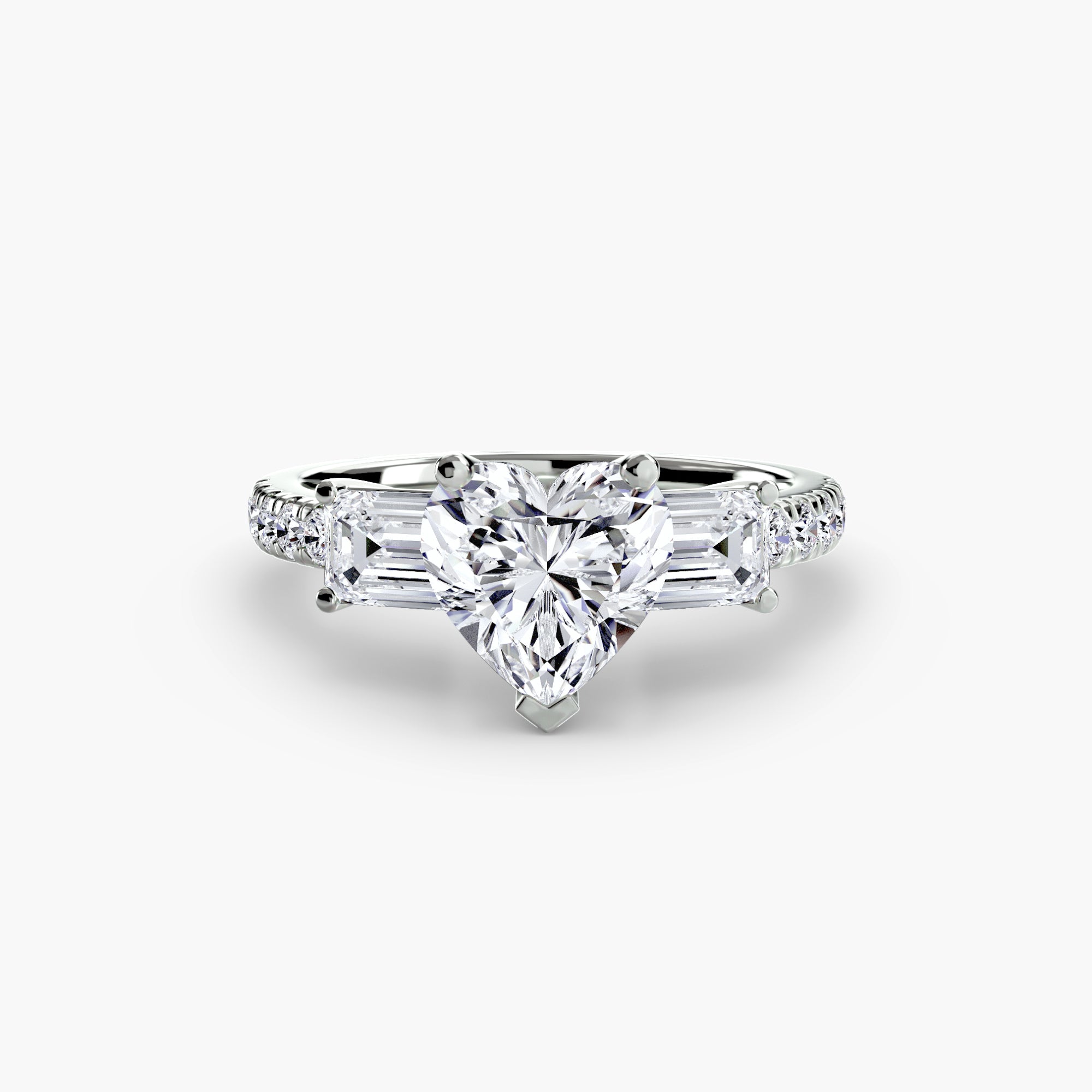 Three-Stone Ring with Pavé Band 4 - VTC Watches