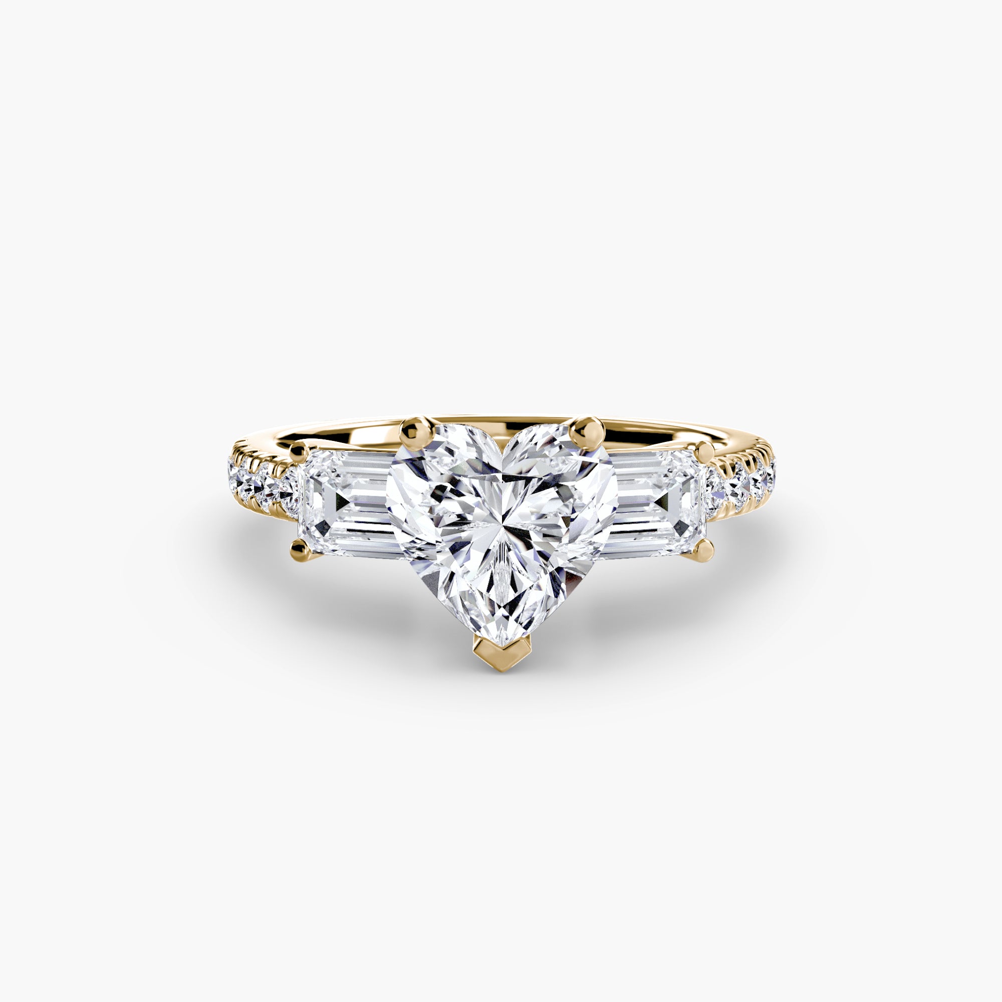Three-Stone Ring with Pavé Band 4 - VTC Watches
