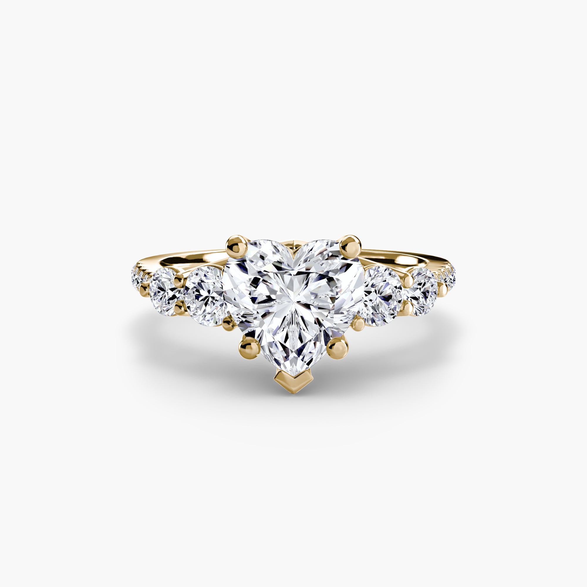 Five Stone Ring with Pavé Band - VTC Watches