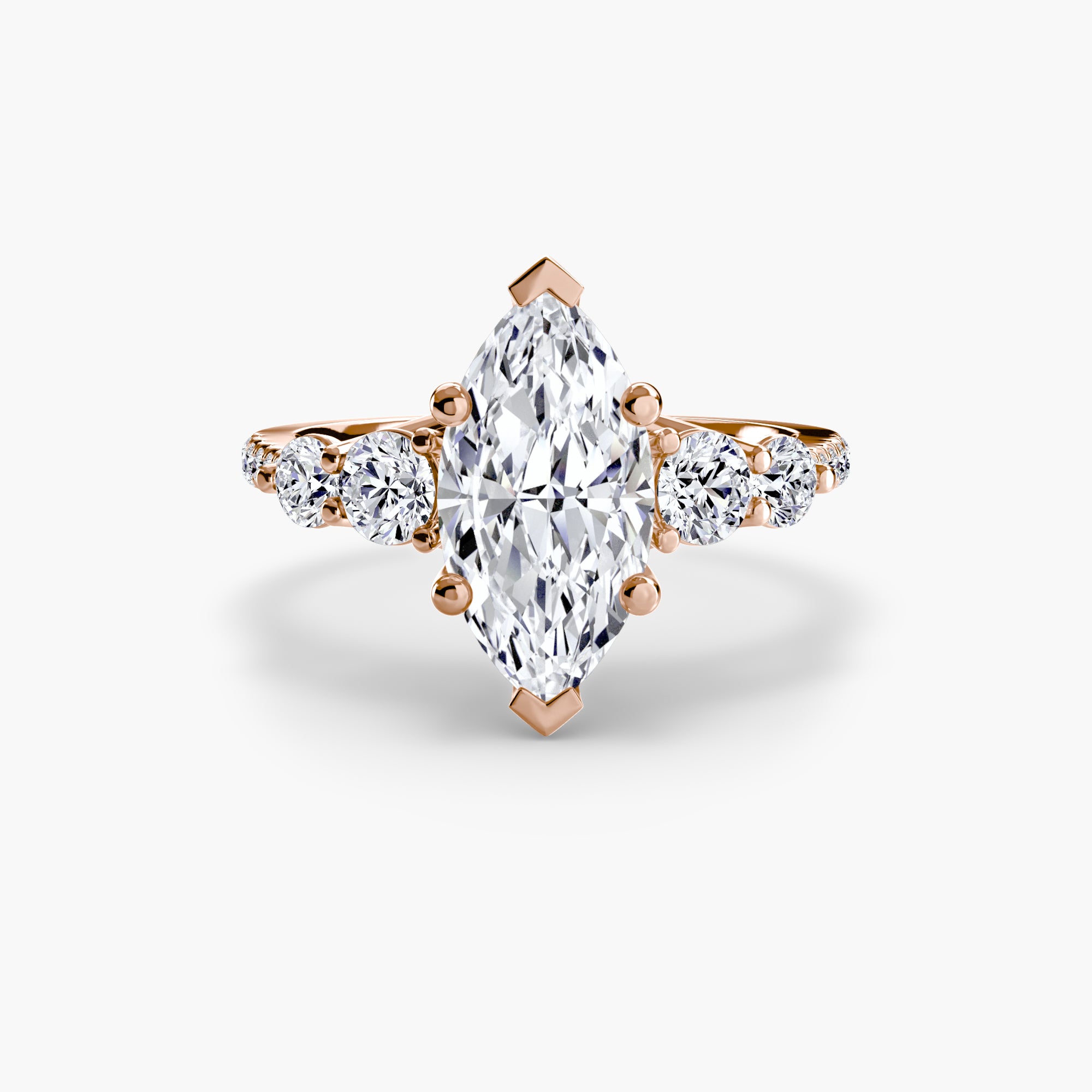 Five Stone Ring with Pavé Band - VTC Watches