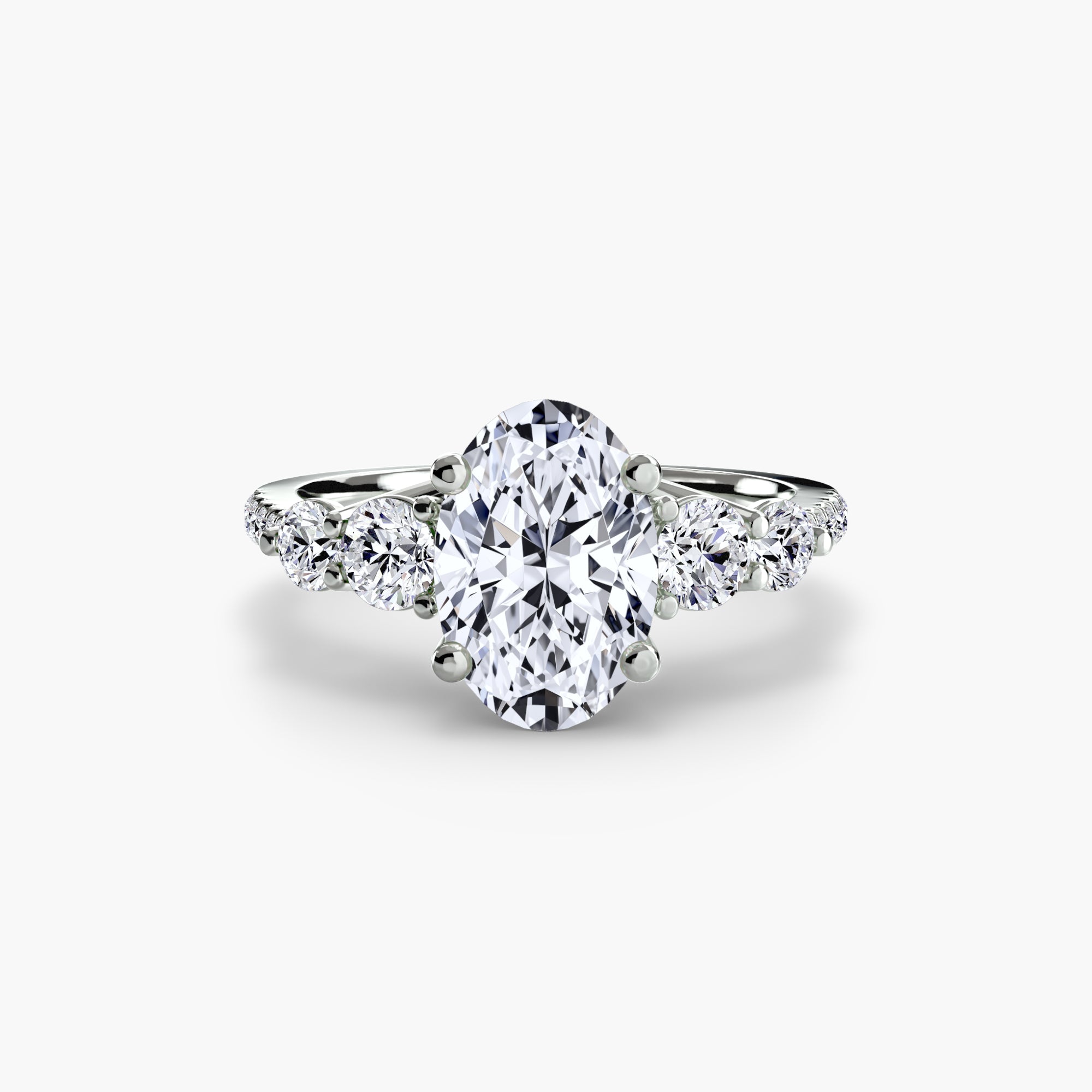 Five Stone Ring with Pavé Band - VTC Watches