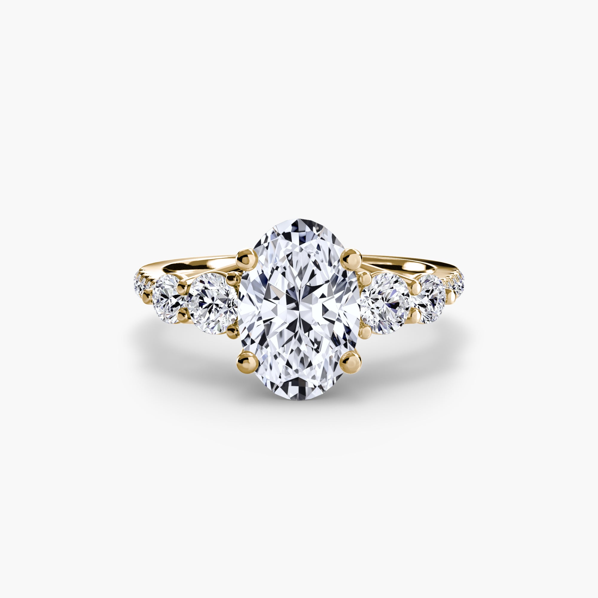 Five Stone Ring with Pavé Band - VTC Watches