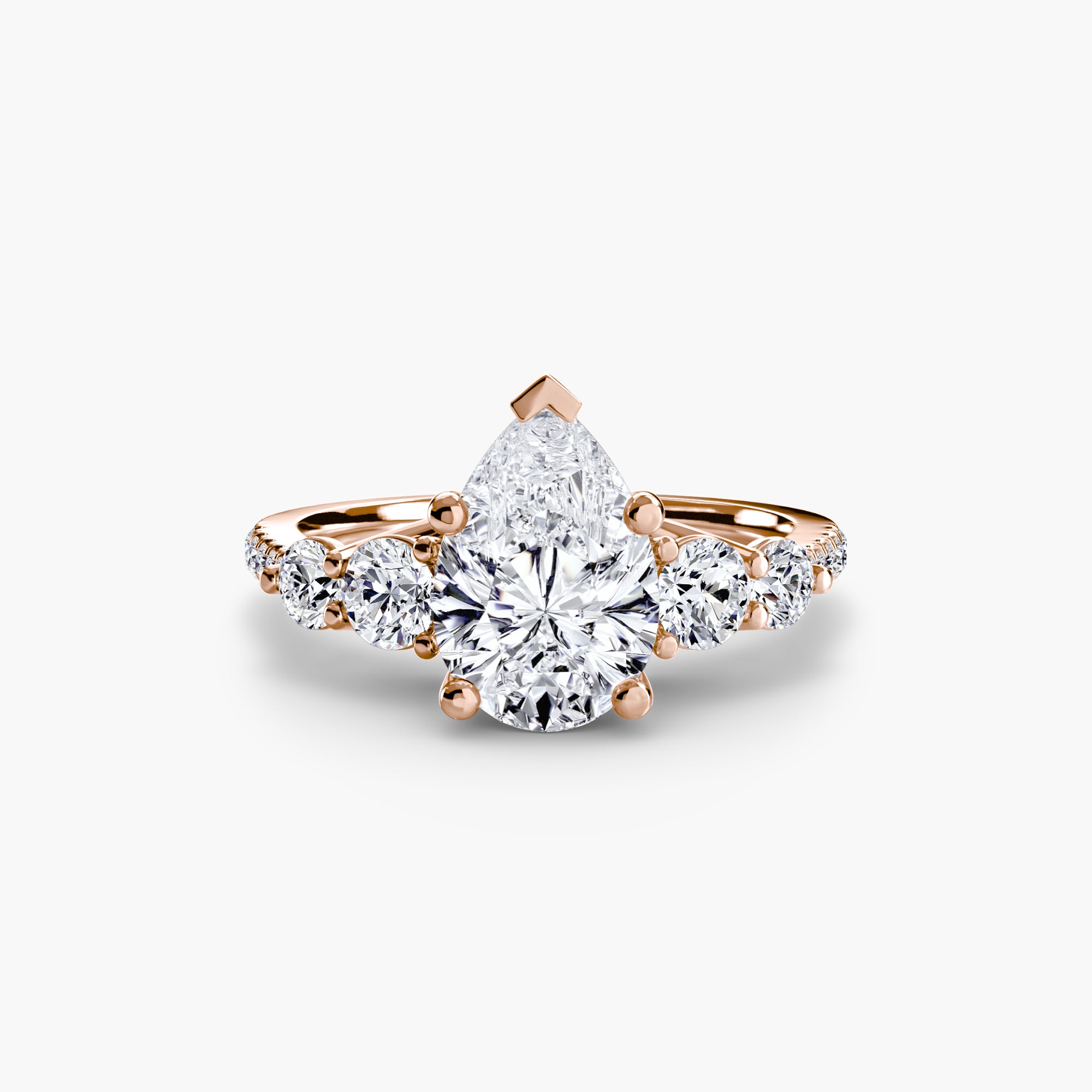 Five Stone Ring with Pavé Band - VTC Watches