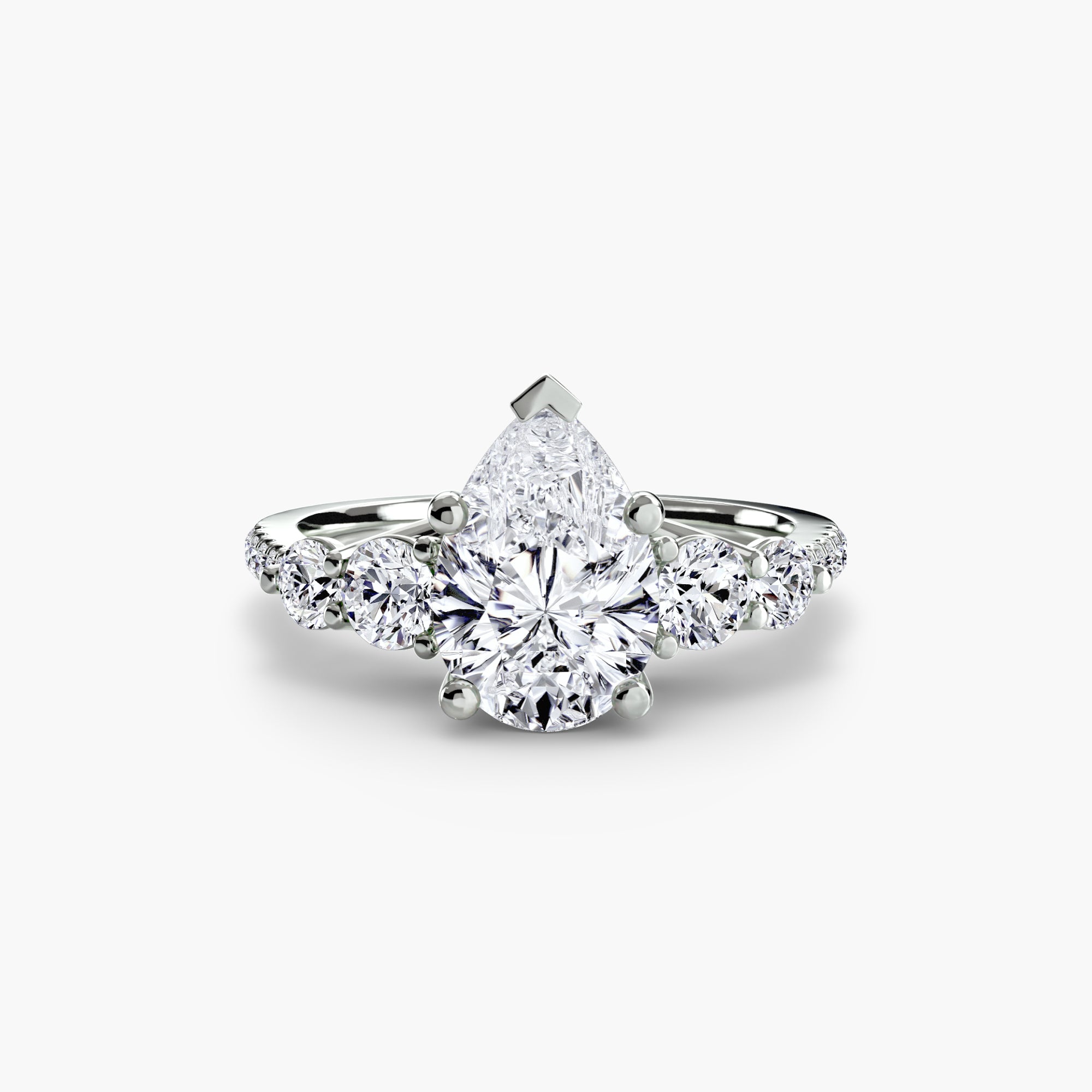 Five Stone Ring with Pavé Band - VTC Watches