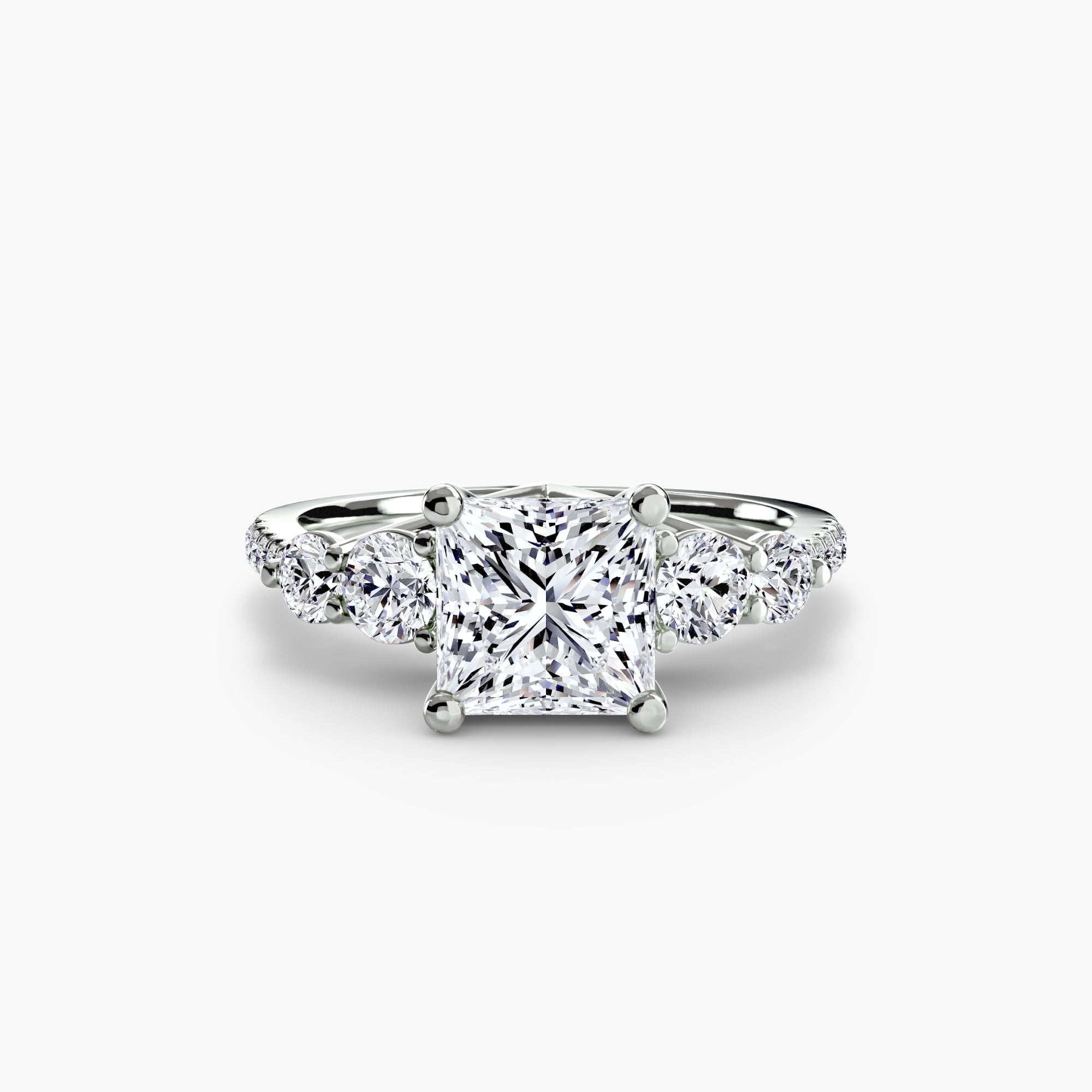 Five Stone Ring with Pavé Band - VTC Watches