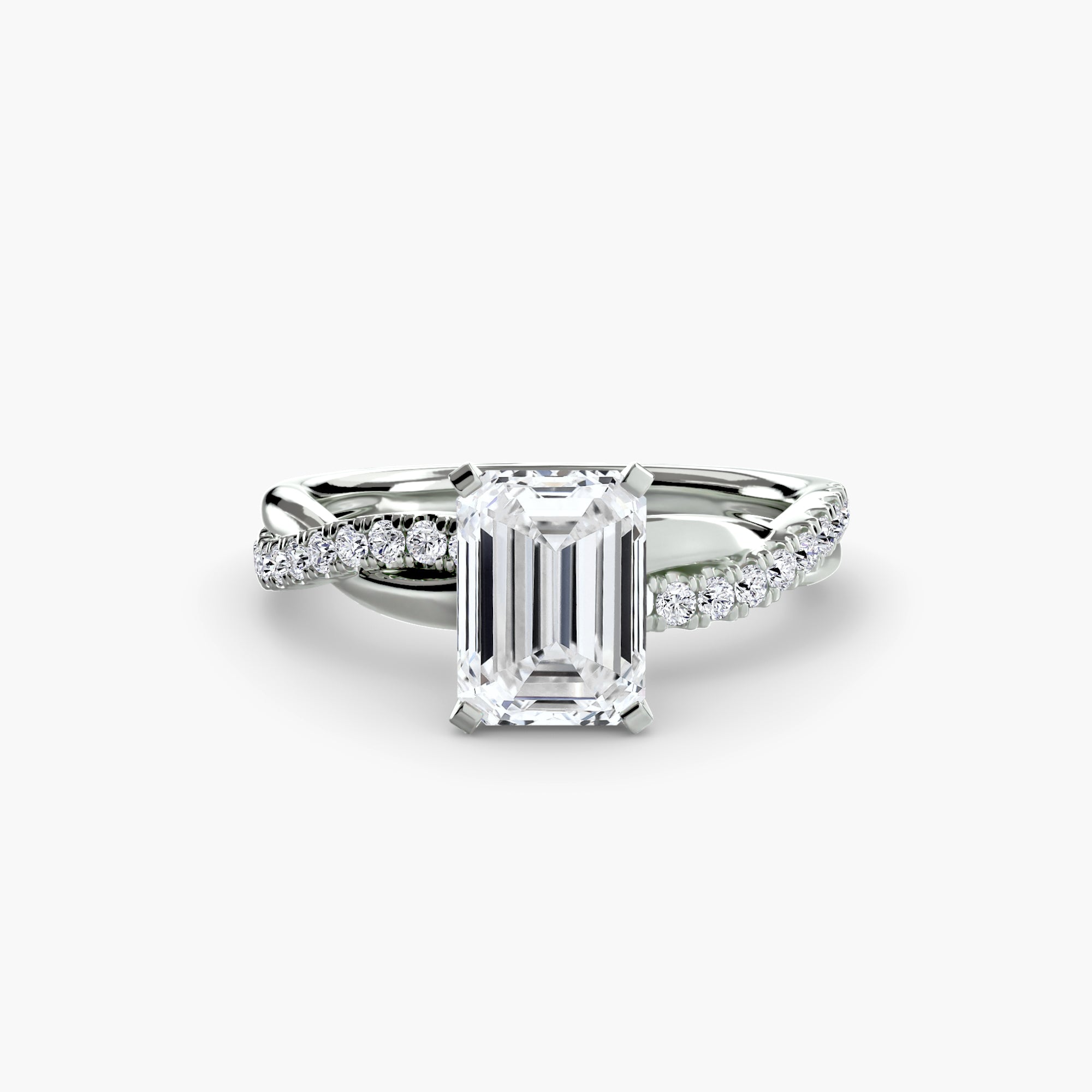The Emerald Twist Pavé Ring - VTC Watches